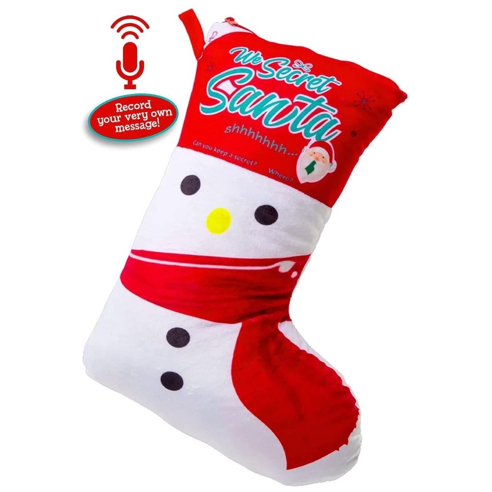 Secret Santa Plush Stocking-record your own message!!